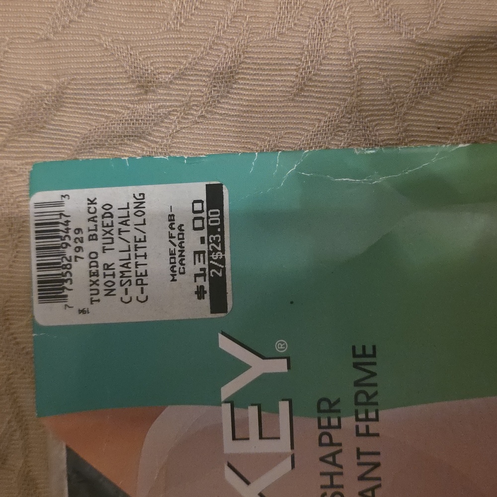 🏝️ Jockey Firm Capri Shaper Tuxedo Black Size C - Picture 2 of 4